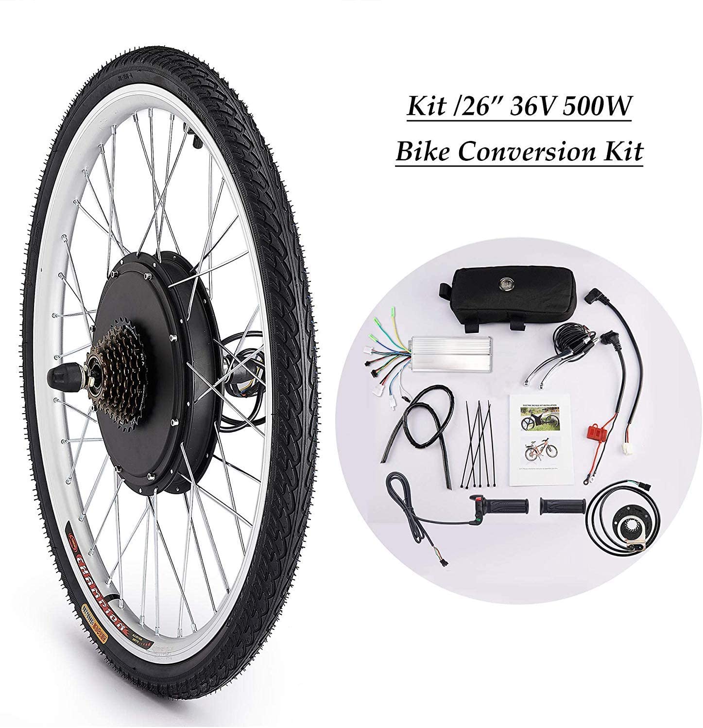 36 V Kit di conversione per Bicicletta elettrica con Display LCD SENDERPICK 28 mozzo per Bici elettrica 